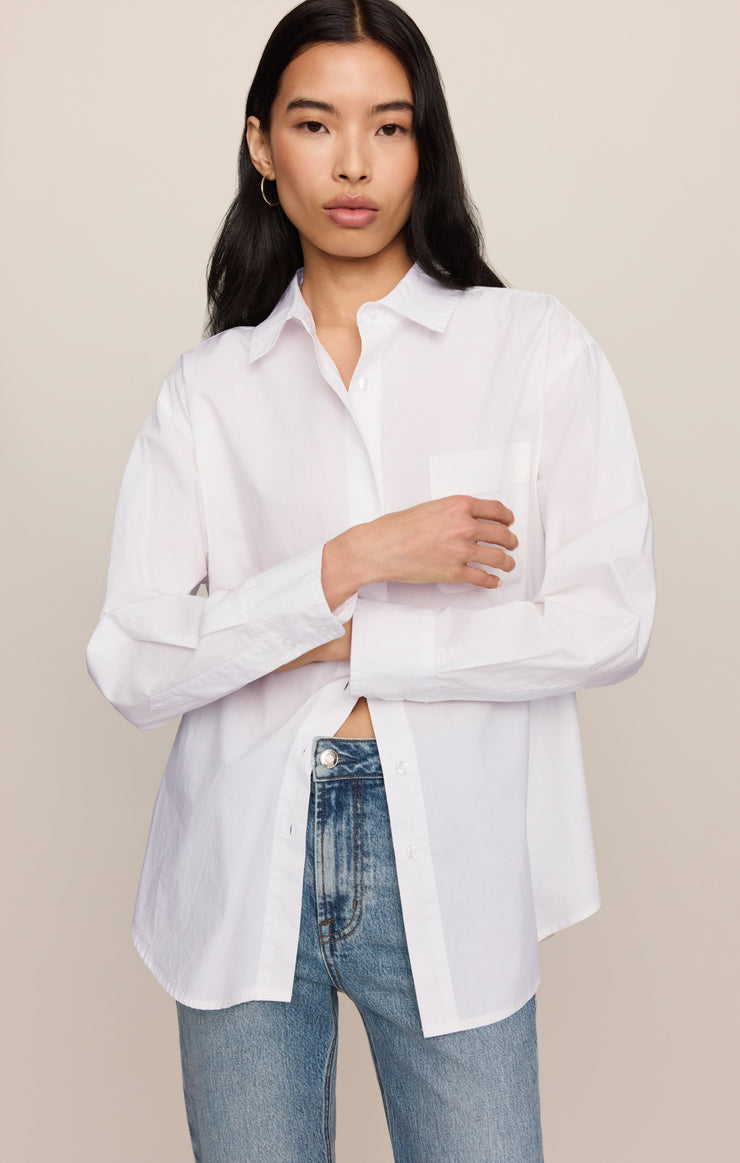 Tops The Gallery Button Up White