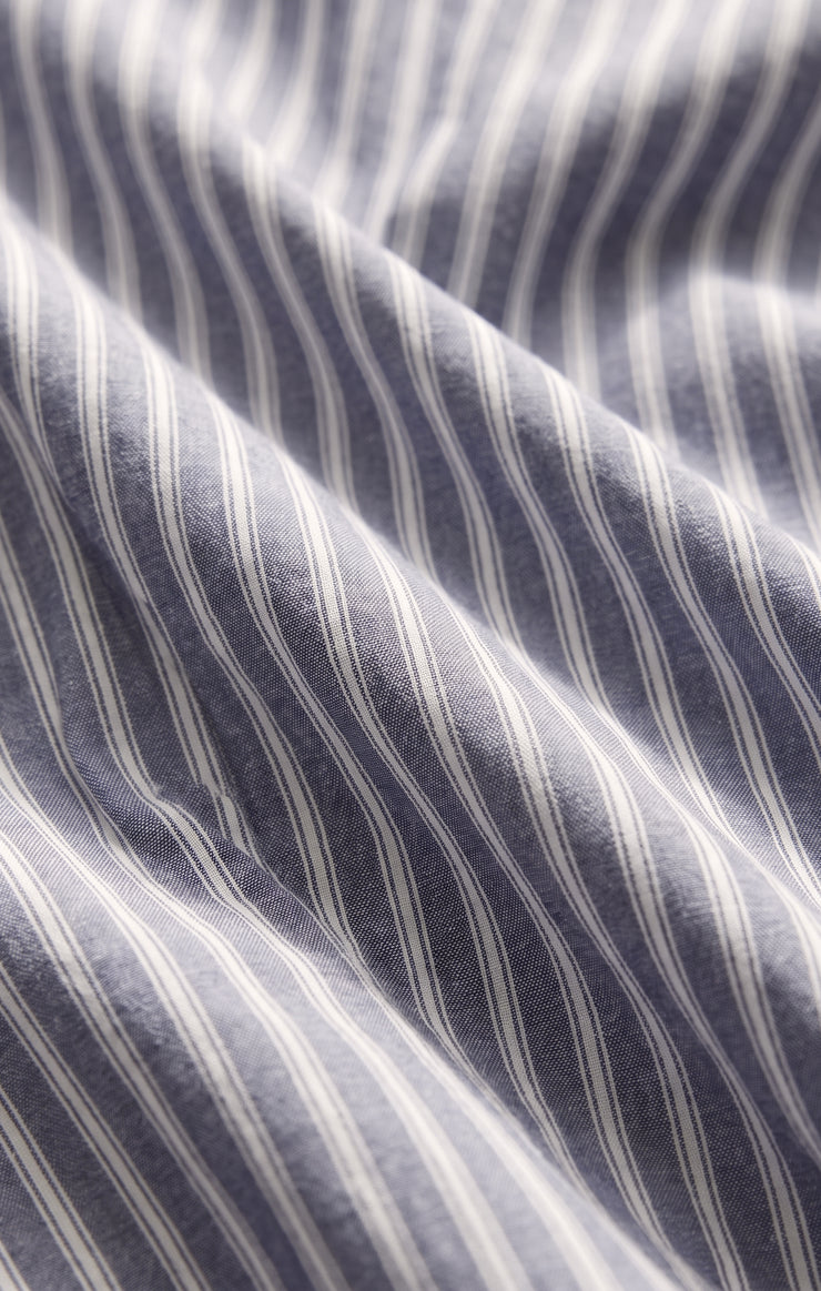Tops The Gallery Striped Button Up Oxford Blue