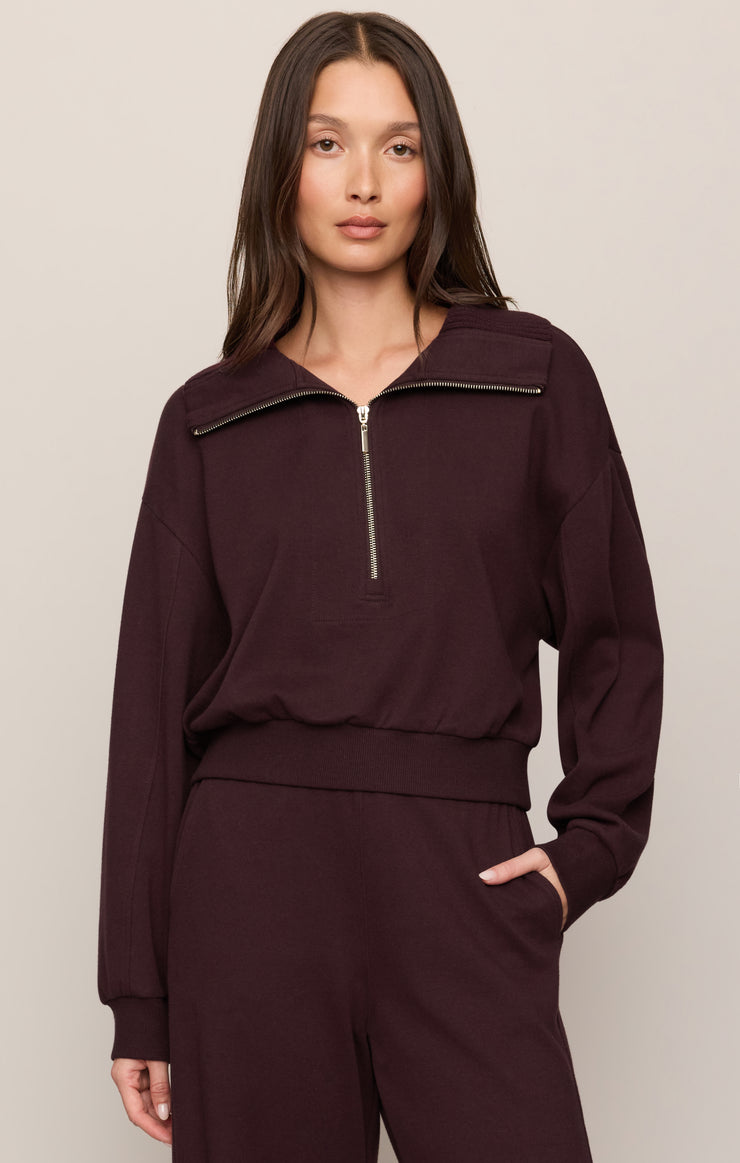 Tops Globe Trotter Sweatshirt Berry Noir