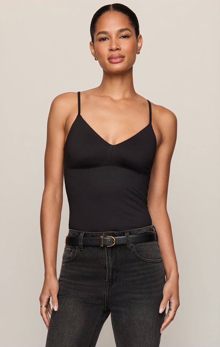 Tops Luxe Smooth Essential Tank Black
