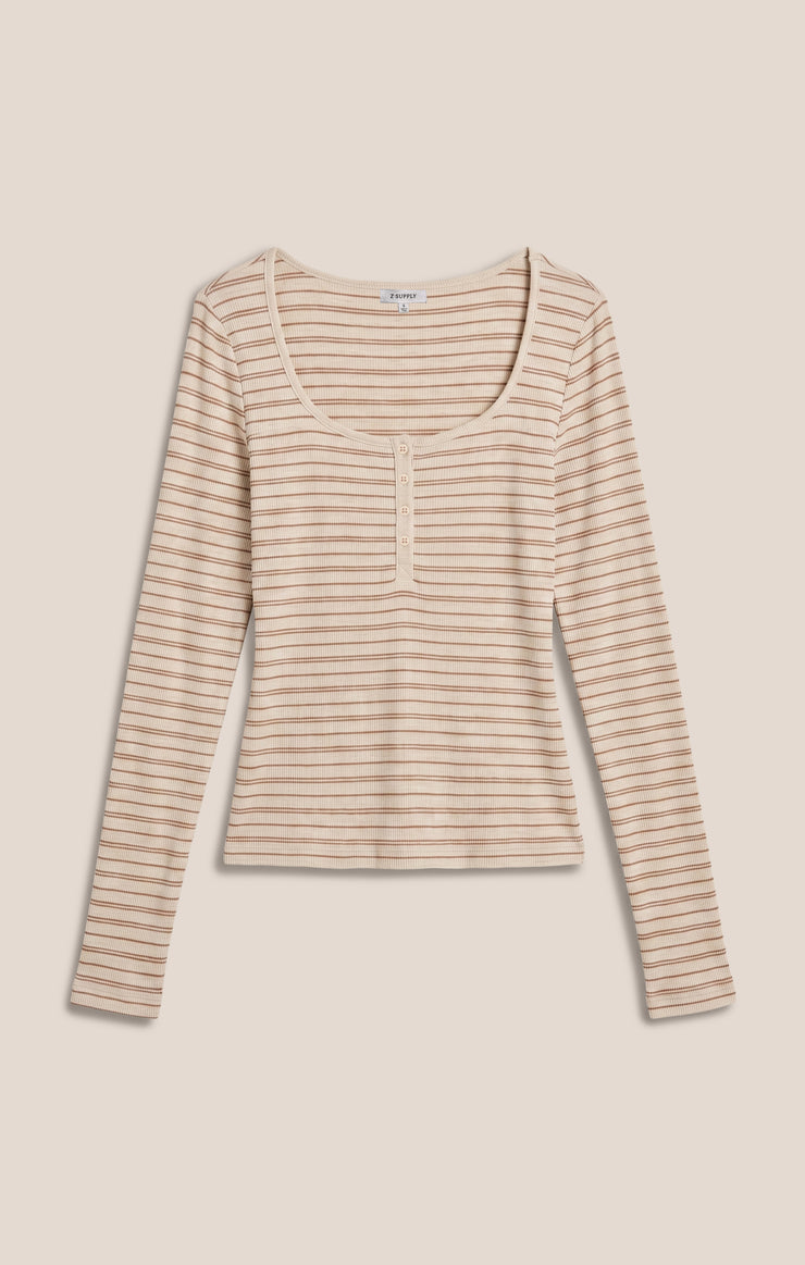 Andie Striped Henley Top