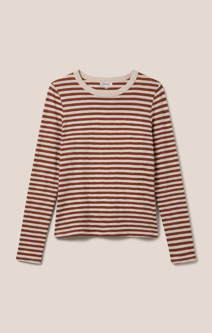 Junie Long Sleeve Stripe Slub Tee