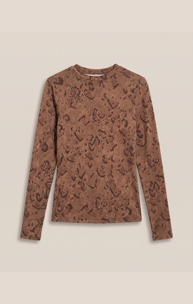 Onyx Snake Long Sleeve Top
