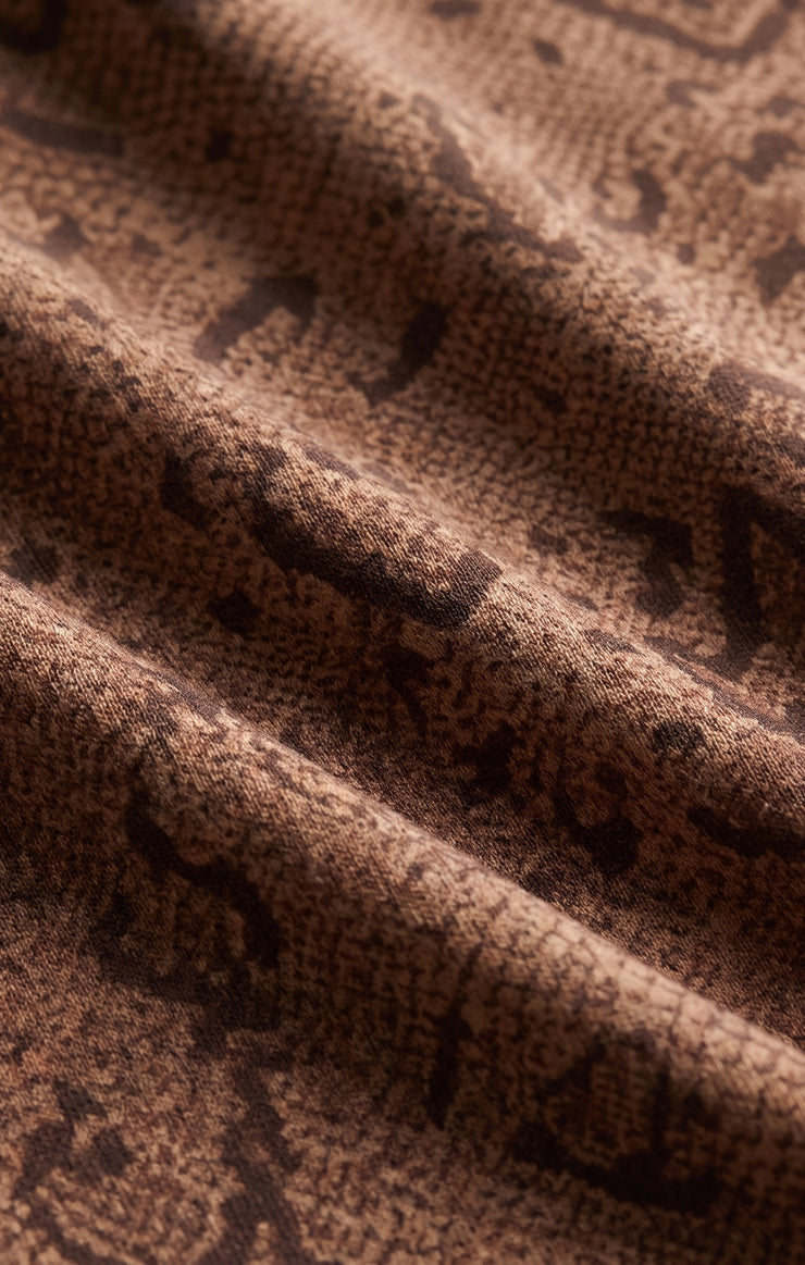 Tops Onyx Snake Long Sleeve Top Cocoa Bean