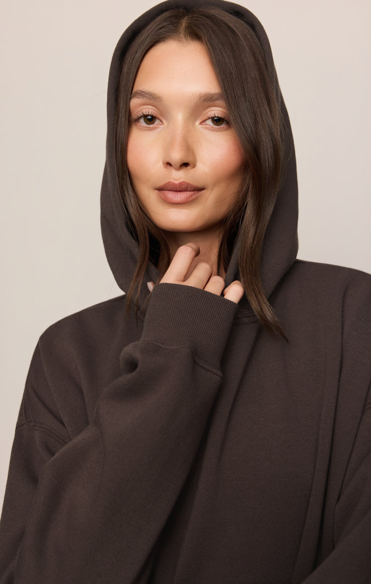Tops First Quarter Hoodie Cocoa Bean