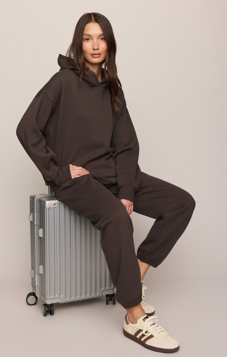 Tops First Quarter Hoodie Cocoa Bean