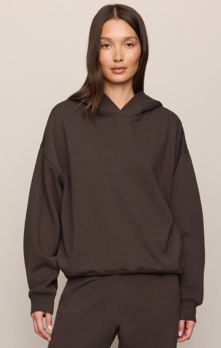 Tops First Quarter Hoodie Cocoa Bean
