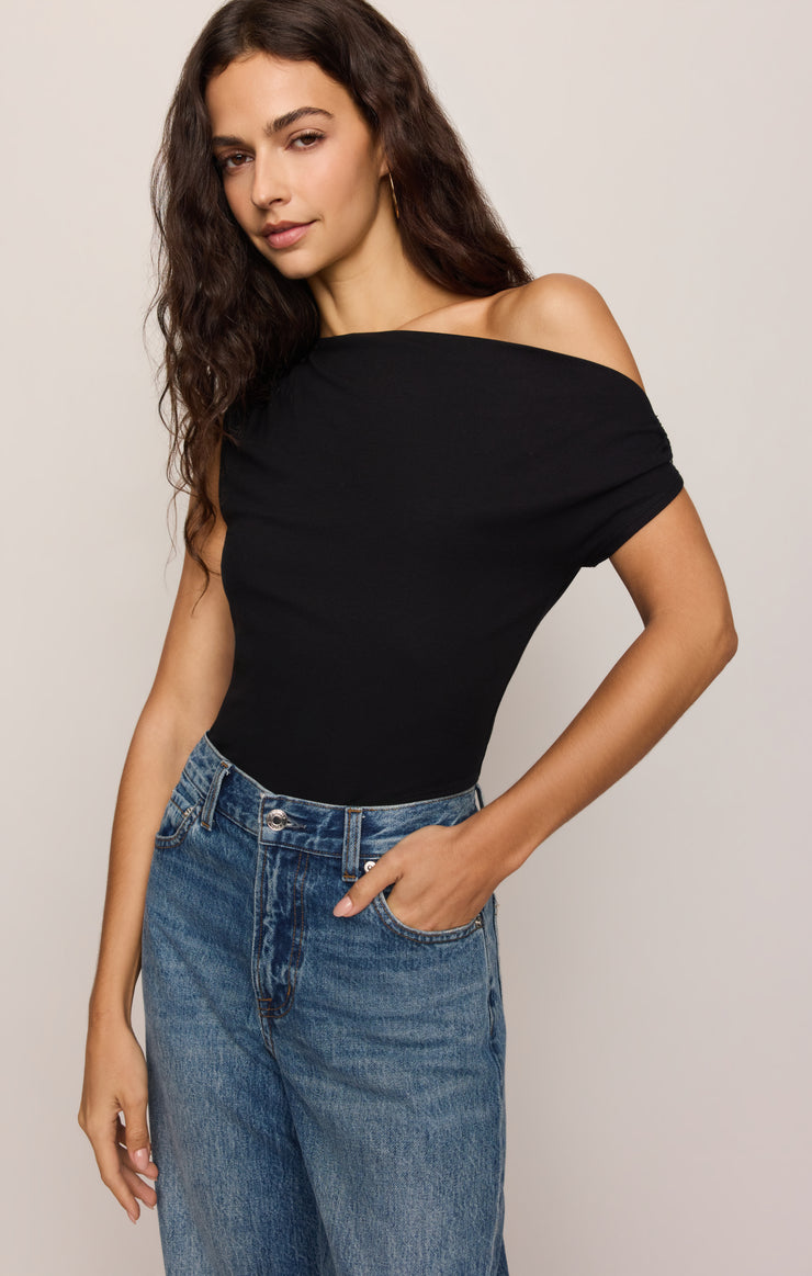 Tops Timeless Asymmetrical Top Black