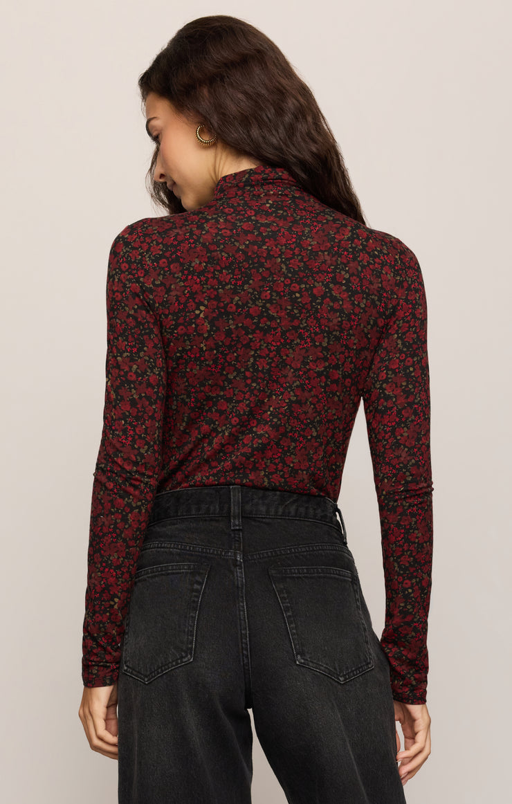 Tops Lira Dani Floral Top Red Dahlia