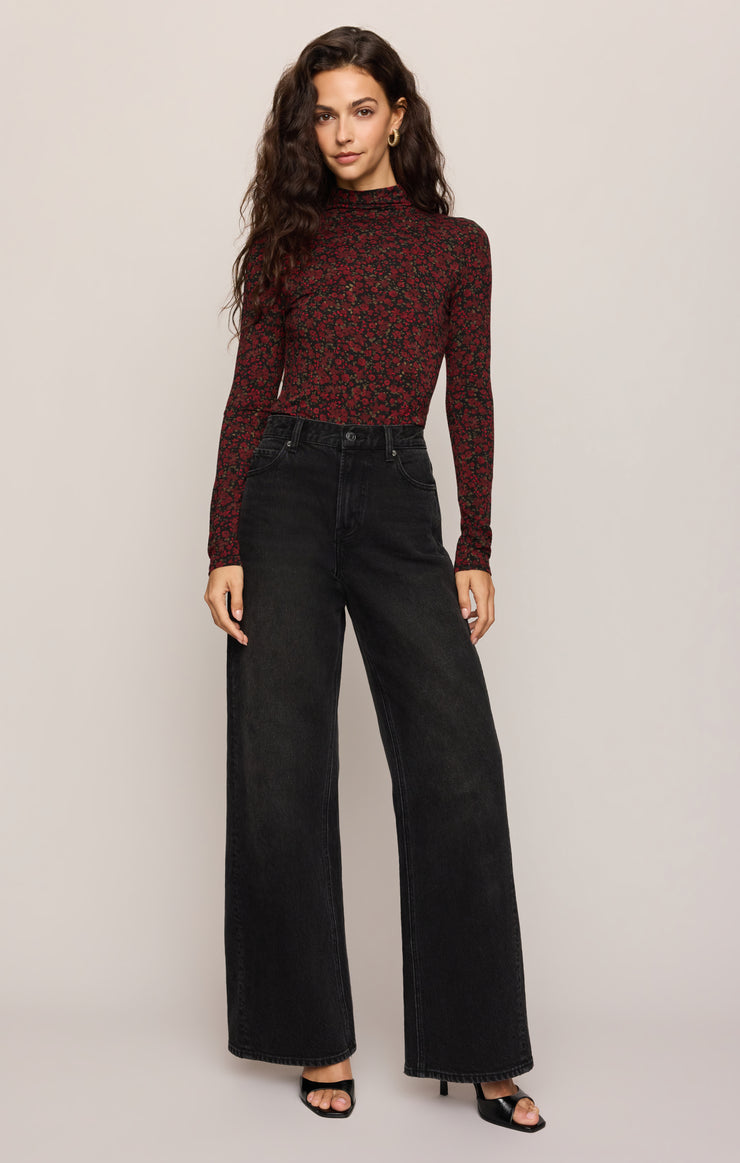 Tops Lira Dani Floral Top Red Dahlia