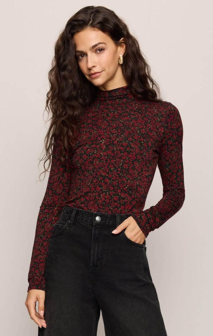 Tops Lira Dani Floral Top Red Dahlia