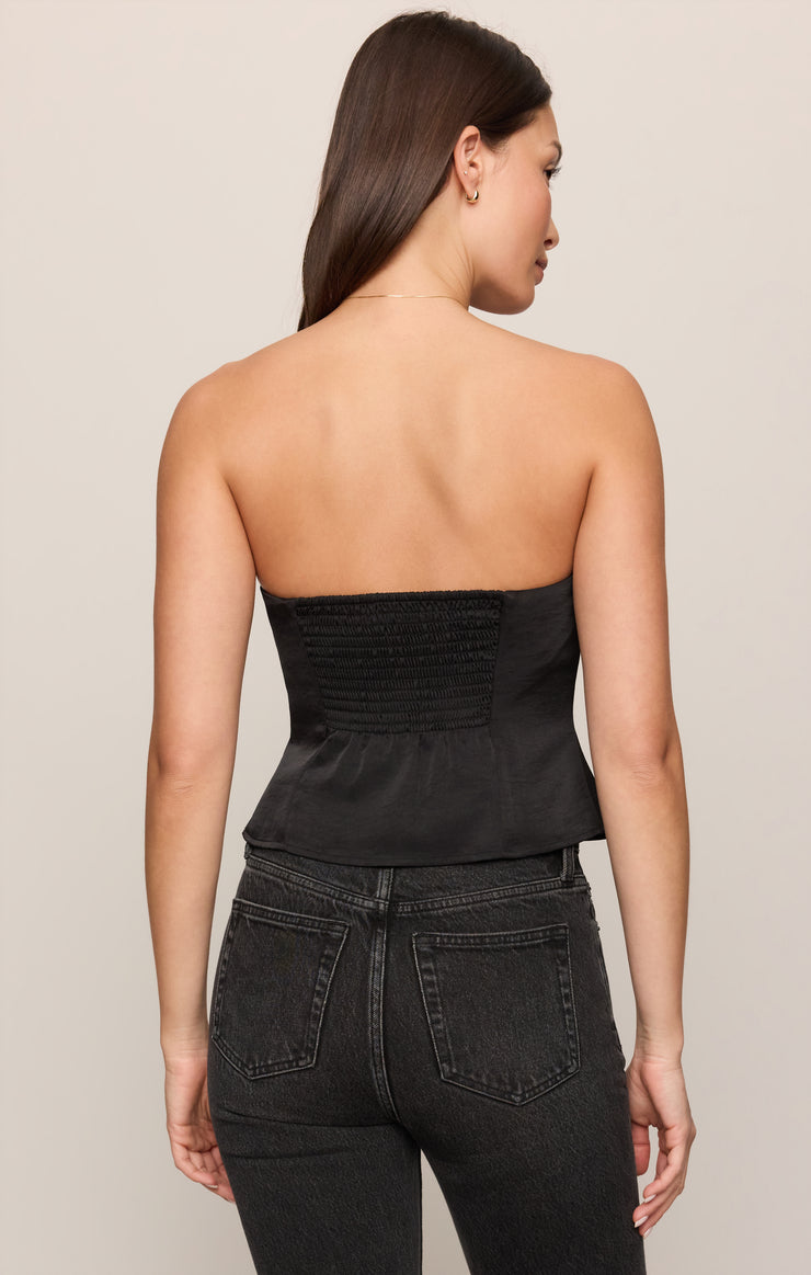 Tops La Luna Luxe Strapless Top Black