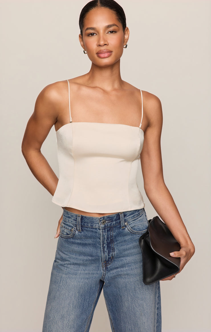 Tops La Luna Luxe Strapless Top Sandstone