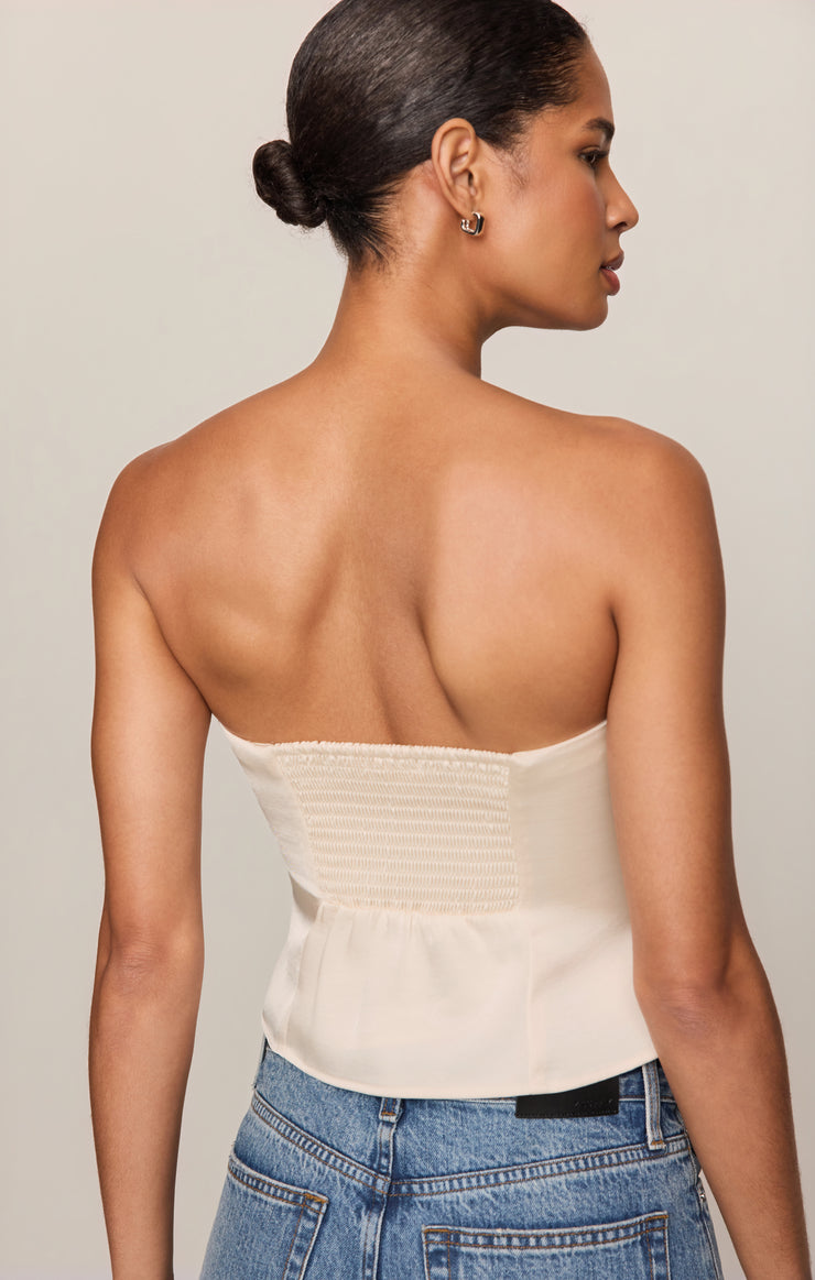 Tops La Luna Luxe Strapless Top Sandstone