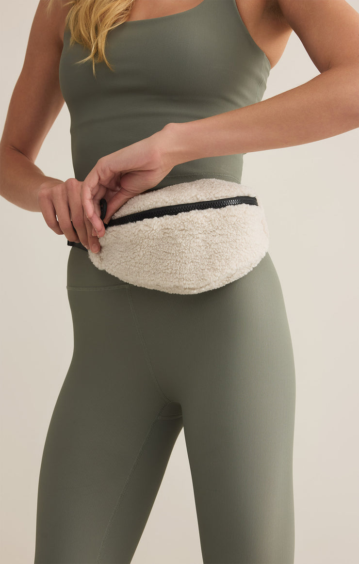 Accessories Got Your Back Sherpa Fanny Pack Ecru