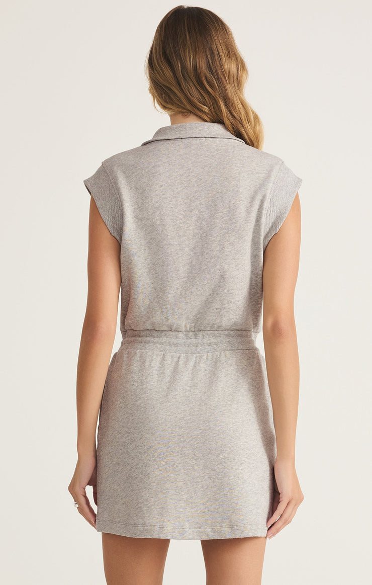 Z SUPPLY Activewear Women's Club Active Mini Dress, Varsity Heather Grey Z SUPPLY Activewear Women's Club Active Mini Dress, Varsity Heather Grey