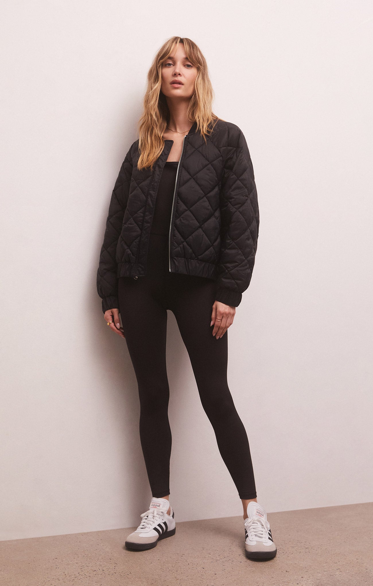 Z Supply Activewear Women's Reversible Nylon Jacket, Black, Medium