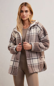 JacketsCross Country Plaid Sherpa Jacket Lunar Grey