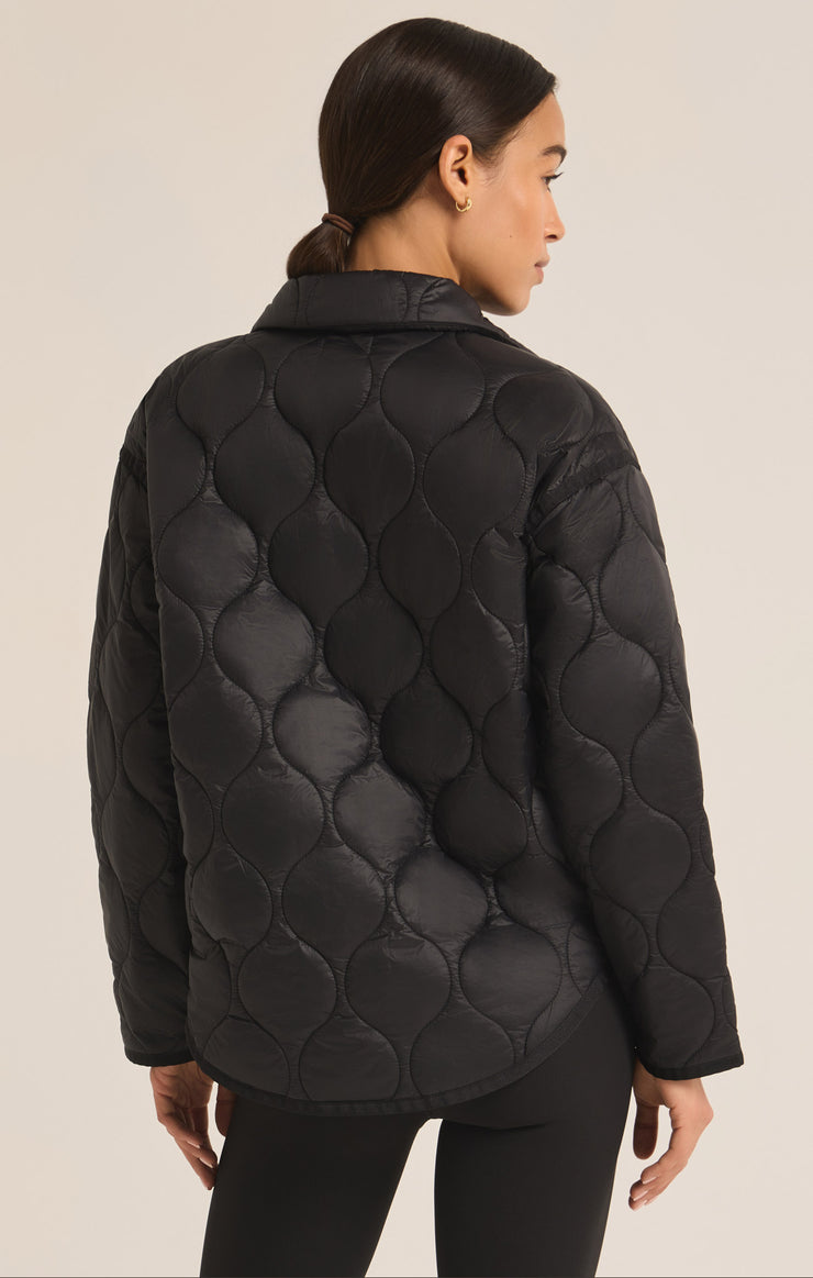 Jackets Time Is Now Quilted Jacket Black