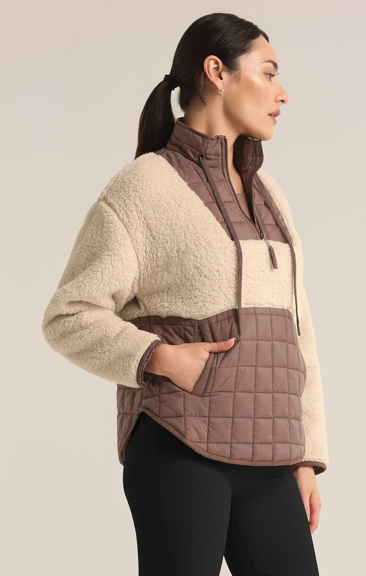 Jackets Road Tripper Sherpa Quilted Nylon Jacket Deep Taupe