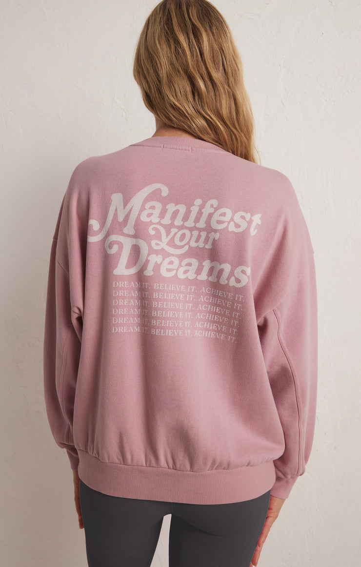Tops Oversized Manifest Sweatshirt Pink Passion