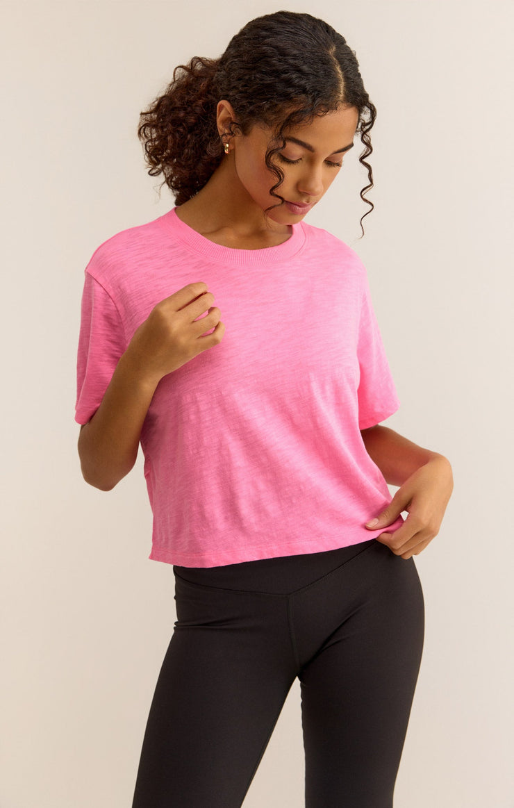 Tops Feel The Breeze Tee Neon Pink