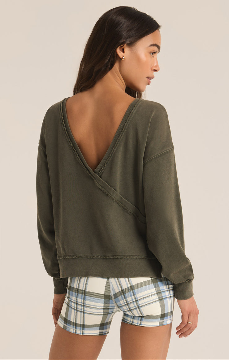 Tops Reversible Washed Sweatshirt Reversible Washed Sweatshirt