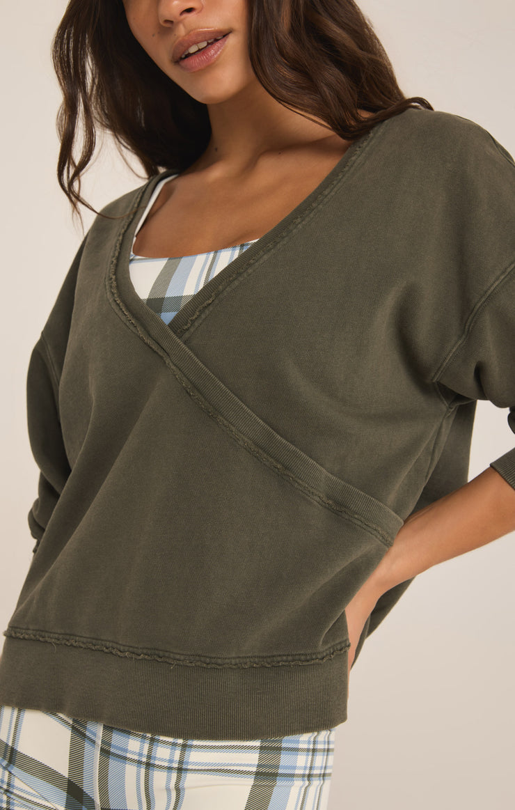 Tops Reversible Washed Sweatshirt Reversible Washed Sweatshirt