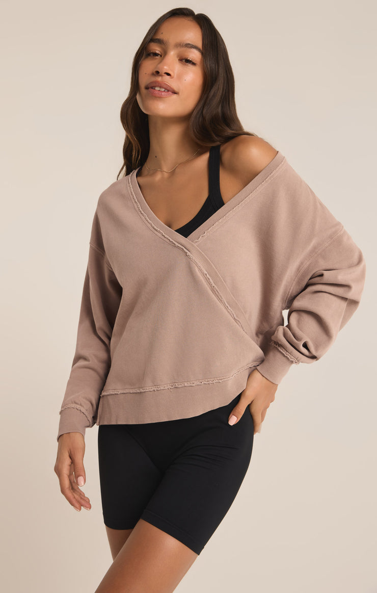 Tops Reversible Washed Sweatshirt Reversible Washed Sweatshirt