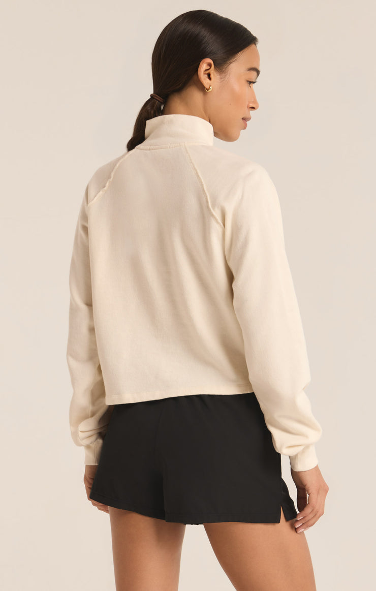 Tops On The Run Half Zip Sweatshirt Sandstone