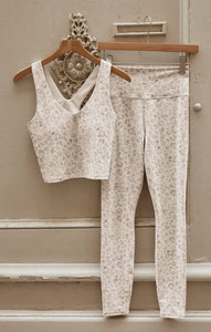 PantsFormation Leopard Ankle Legging Crystal
