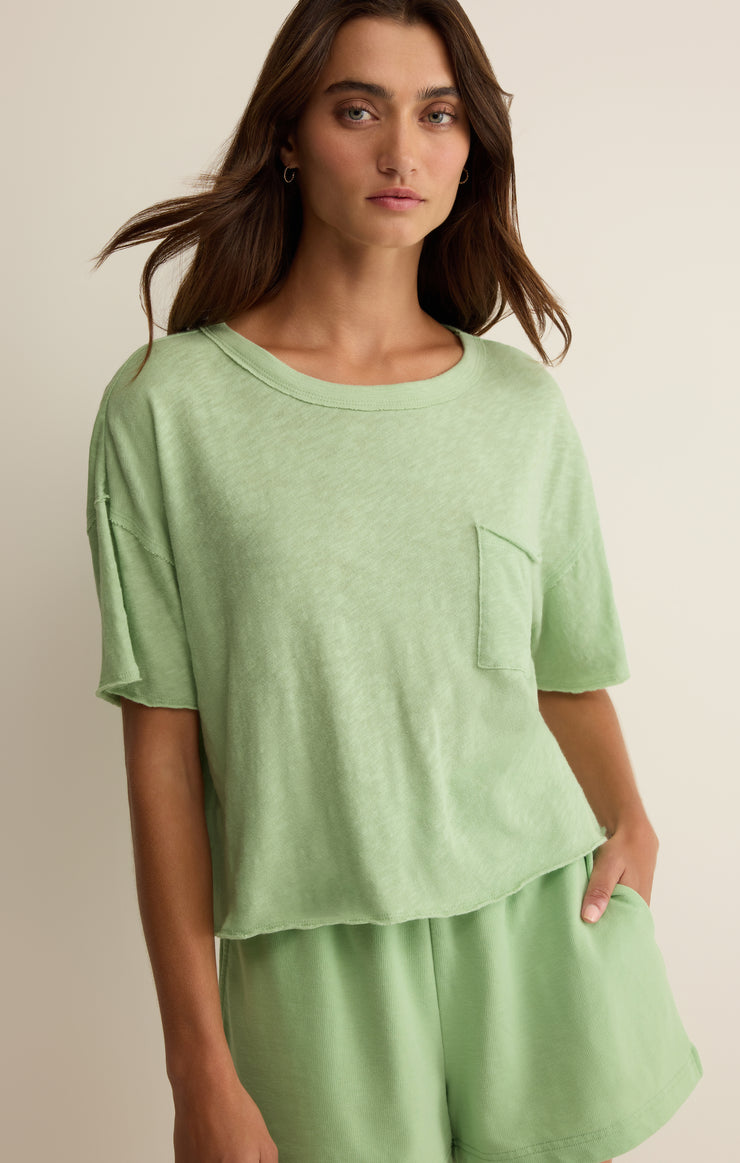 Tops Everyday Pocket Tee Pistachio