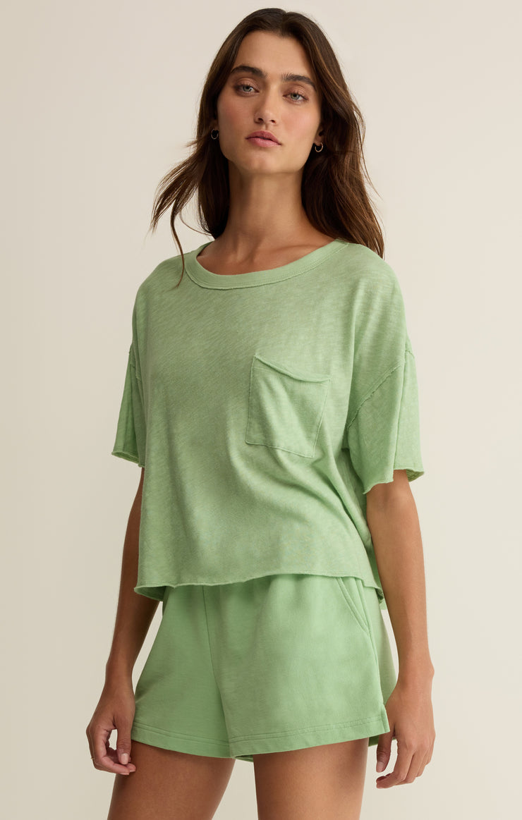 Tops Everyday Pocket Tee Pistachio
