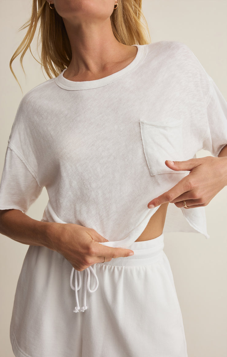 Tops Everyday Pocket Tee White