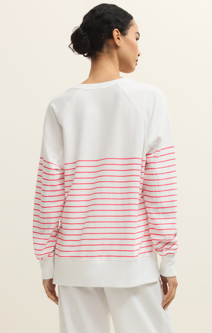 Tops Weekender Stripe V-Neck White