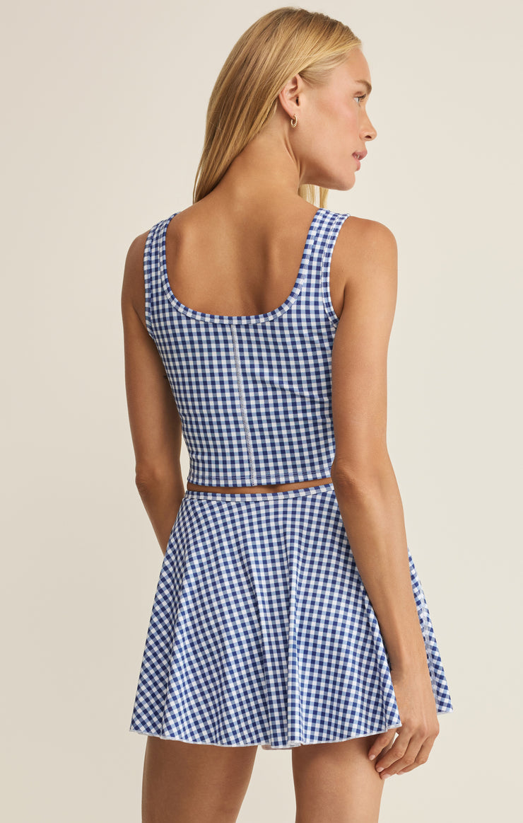Tops Check Yourself Cropped Top True Navy