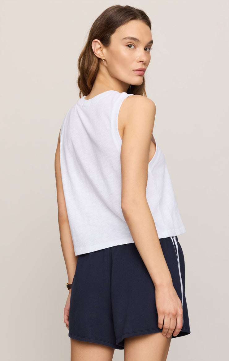 Tops Kick Back Muscle Tank White