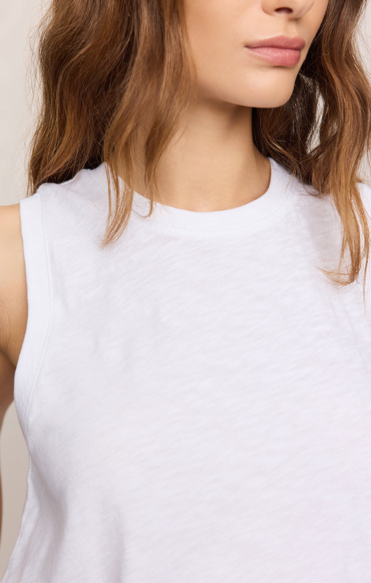 Tops Kick Back Muscle Tank White