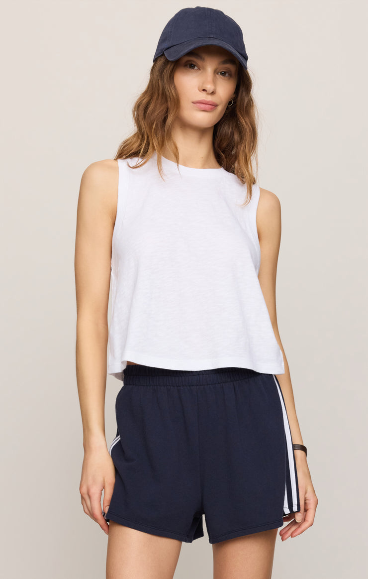 Tops Kick Back Muscle Tank White