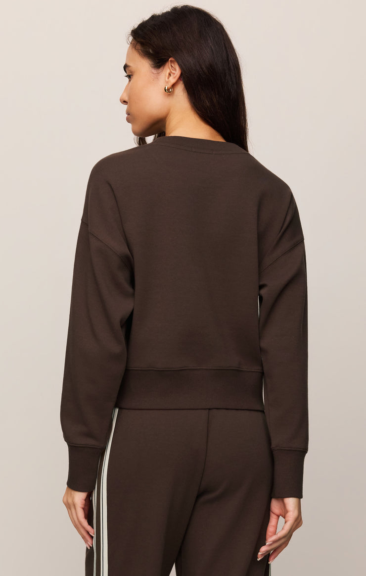 Tops Comeback Sweatshirt Dark Chocolate