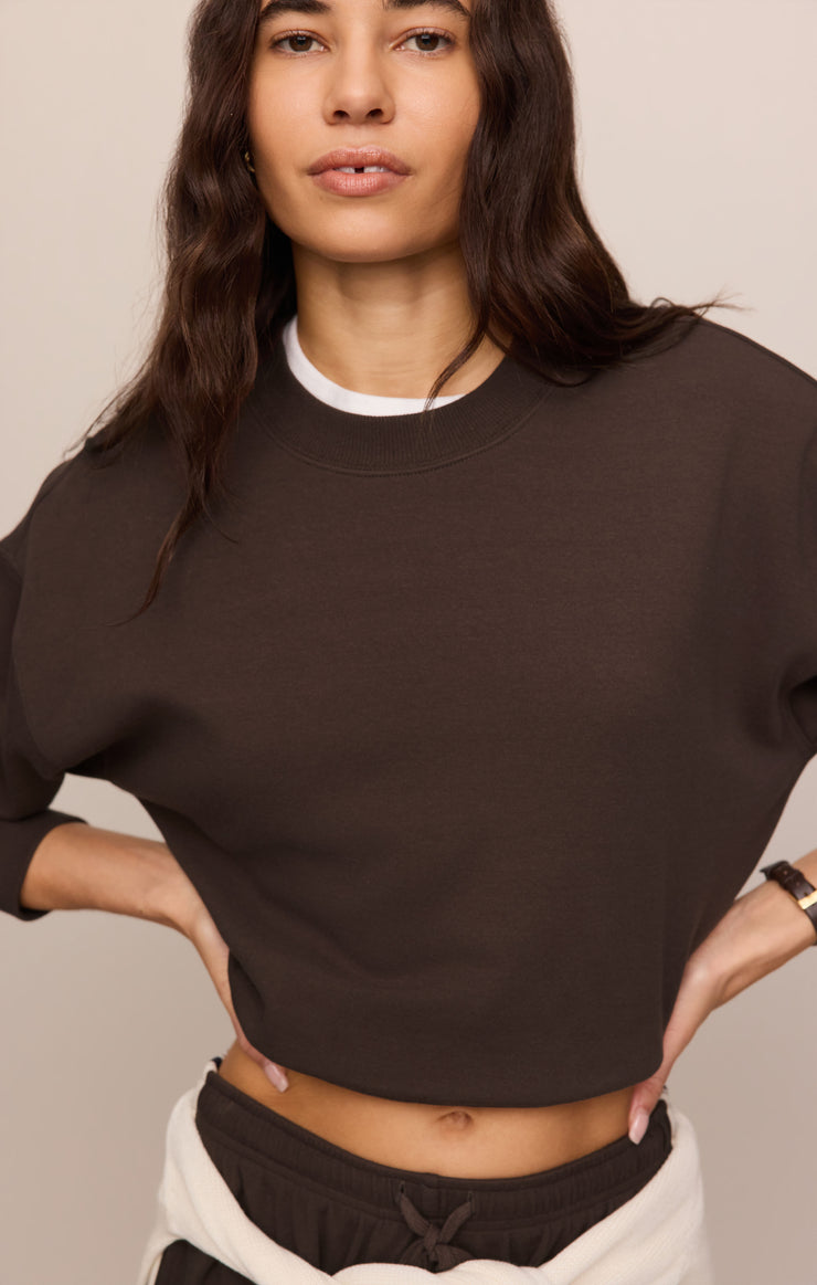 Tops Comeback Sweatshirt Dark Chocolate