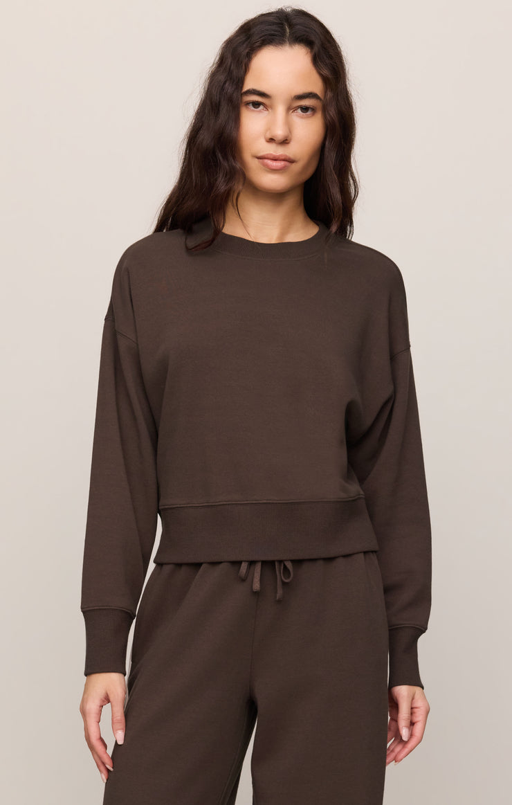 Tops Comeback Sweatshirt Dark Chocolate