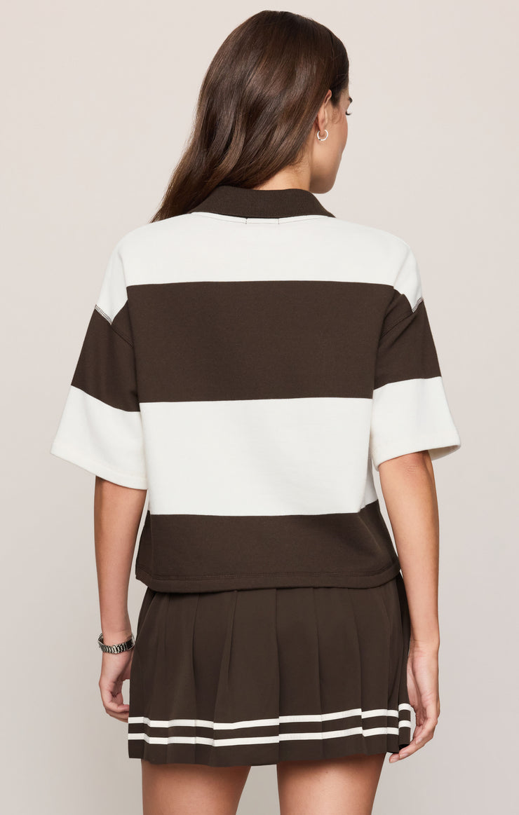 Tops Mariner Short Sleeve Polo Dark Chocolate