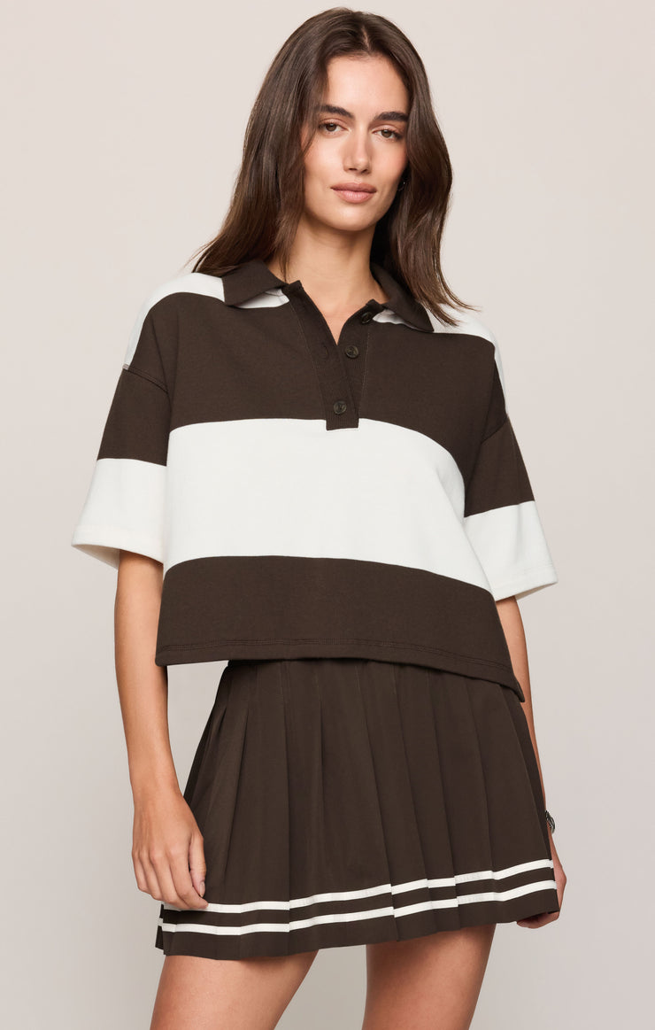 Tops Mariner Short Sleeve Polo Dark Chocolate
