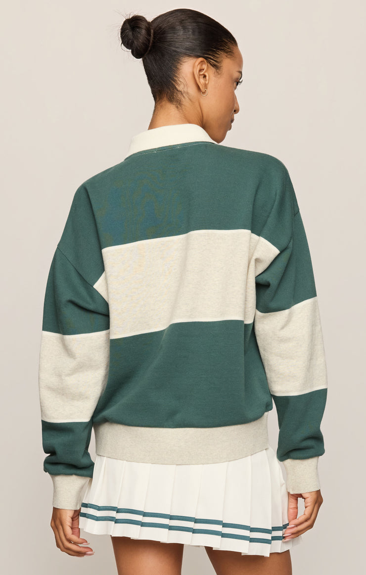 Tops Study Break Polo Sweatshirt Feather Grey