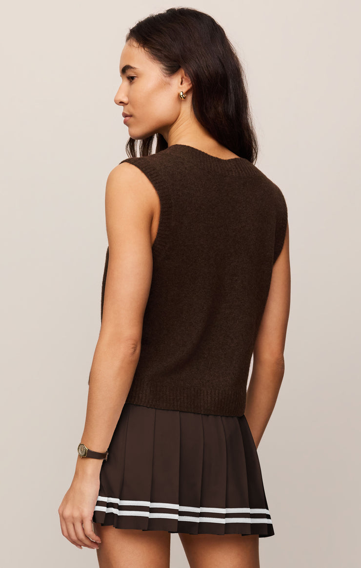 Sweaters Class Act Sweater Vest Dark Chocolate