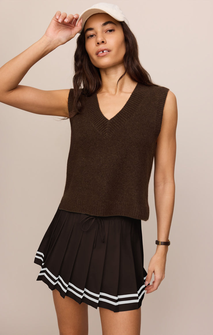 Sweaters Class Act Sweater Vest Dark Chocolate