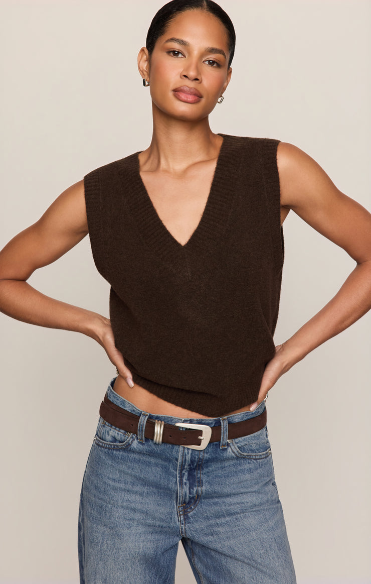 Sweaters Class Act Sweater Vest Dark Chocolate