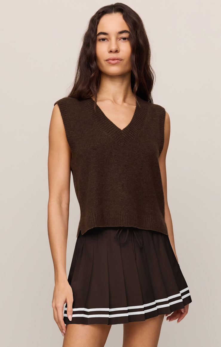 Sweaters Class Act Sweater Vest Dark Chocolate