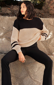 TopsLyndon Color Block Sweater Oat